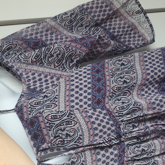 Dee Elle Off The Shoulder Tank Dress in Paisley Women's Size Medium EUC - Picture 3 of 7